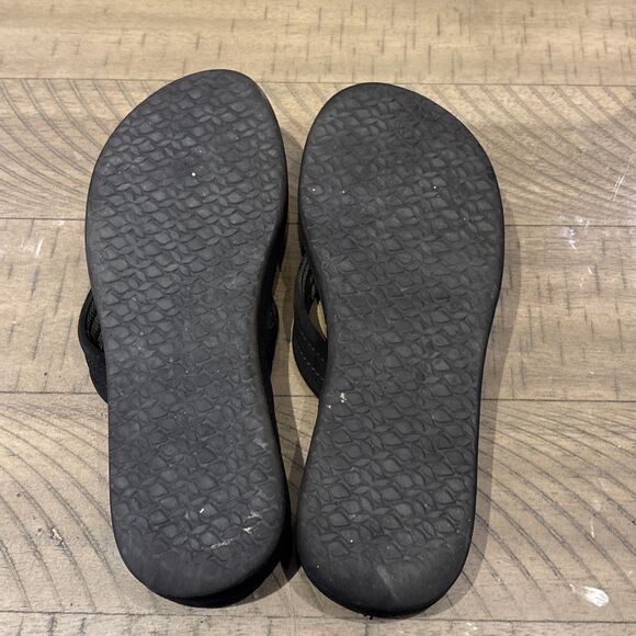 Womens Reef Sandals Flip Flops Shoes Size 6 Black Flat Comfort - Picture 6 of 6